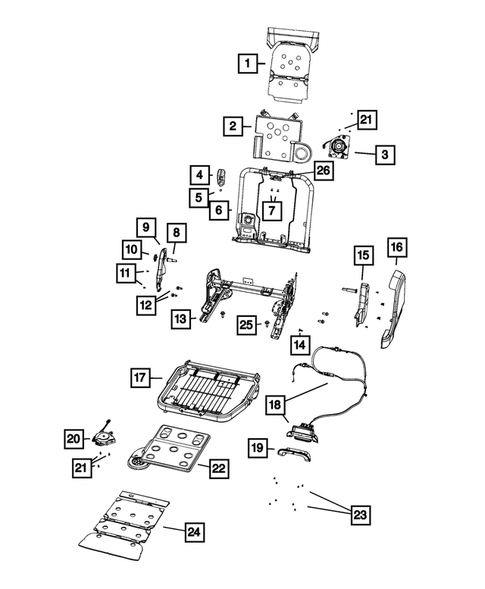 Rear Seats - Second Row Adjusters, Recliners, Shields and Risers for 2019 Ram 1500 #4