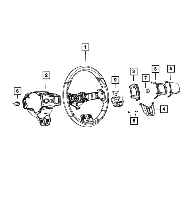 5LL33DX9AA - : Steering Wheel Bezel, Left for Mopar Image