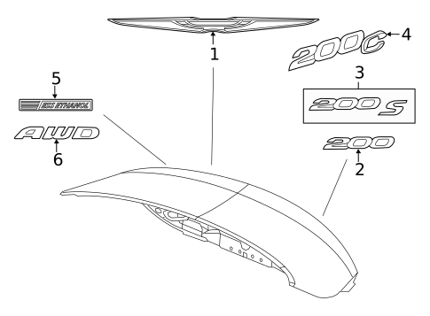 Exterior Trim - Trunk for 2016 Chrysler 200 #0