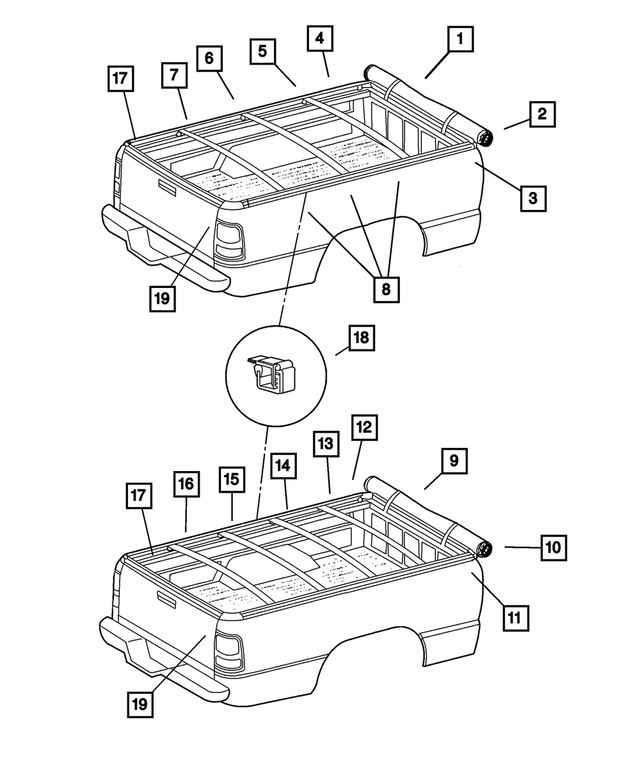 82209733AB - Exterior Accessories: Cover Kit, Tonneau for Dodge: Ram 1500, Ram 2500, Ram 3500 Image