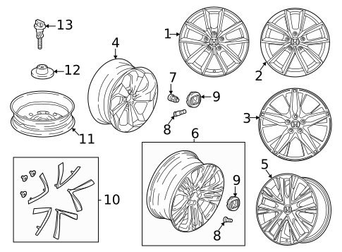 Wheels for 2021 Honda Accord #0