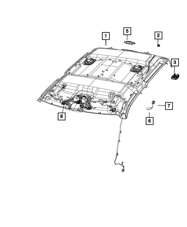 6TP78BD1AA - Interior Trim: Headliner for Mopar Image image