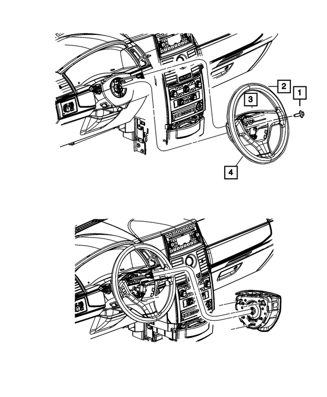 1JY071K5AA - Steering: Steering Wheel Back Cover for Mopar Image