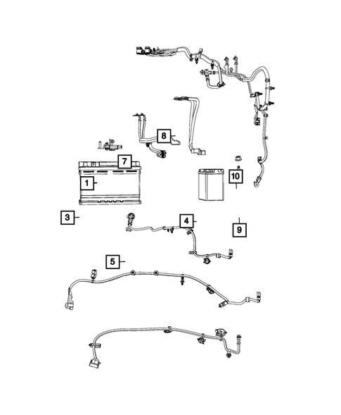 Battery, Battery Tray and Cables for 2019 Jeep Wrangler #4