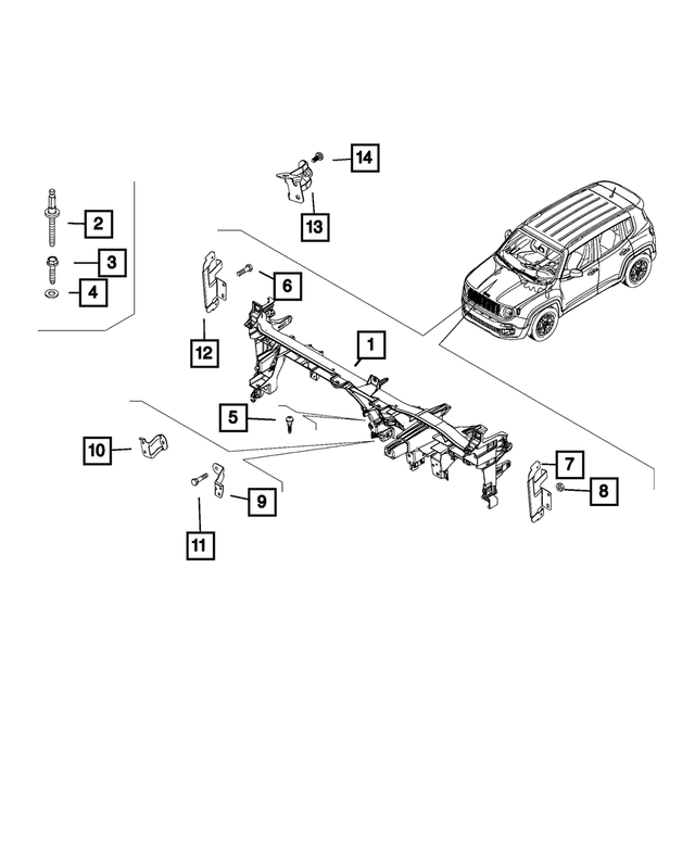 « 6107152AA – Interior Trim : Vis pour Mopar Image »
