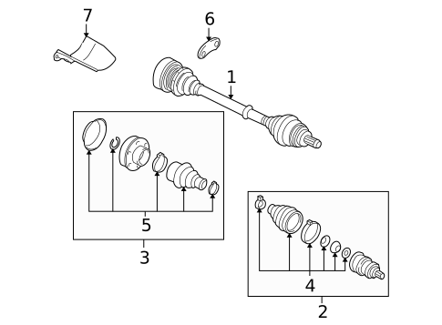 Drive Axles for 2009 Volkswagen Eos #0