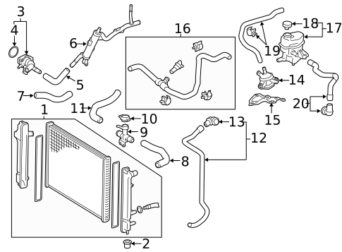 Radiator & Components for 2018 Toyota Prius C #0