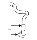 G90B052010 - Cooling System: Reservoir Hose for Toyota: Prius C Image