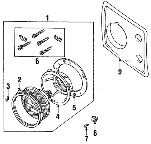 Headlamp Components for 1994 Land Rover Defender 90 #0