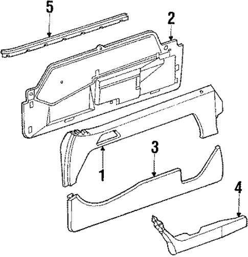 Door Trim Panel for 1992 Mercedes-Benz 300CE #0