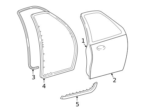 Door & Components for 2003 Ford Expedition #0
