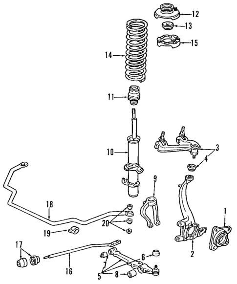 Front Suspension for 1992 Acura Vigor #0