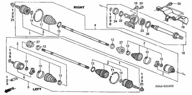 Driveshaft - Half Shaft for 2003 Honda CR-V #0