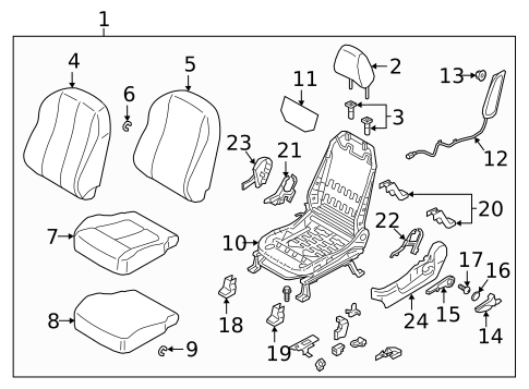 Driver Seat Components for 2025 Mitsubishi Eclipse Cross #0