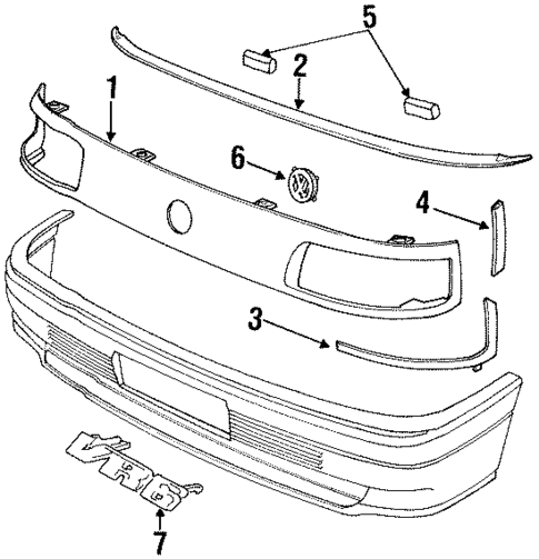 Front Panel for 1990 Volkswagen Passat #0