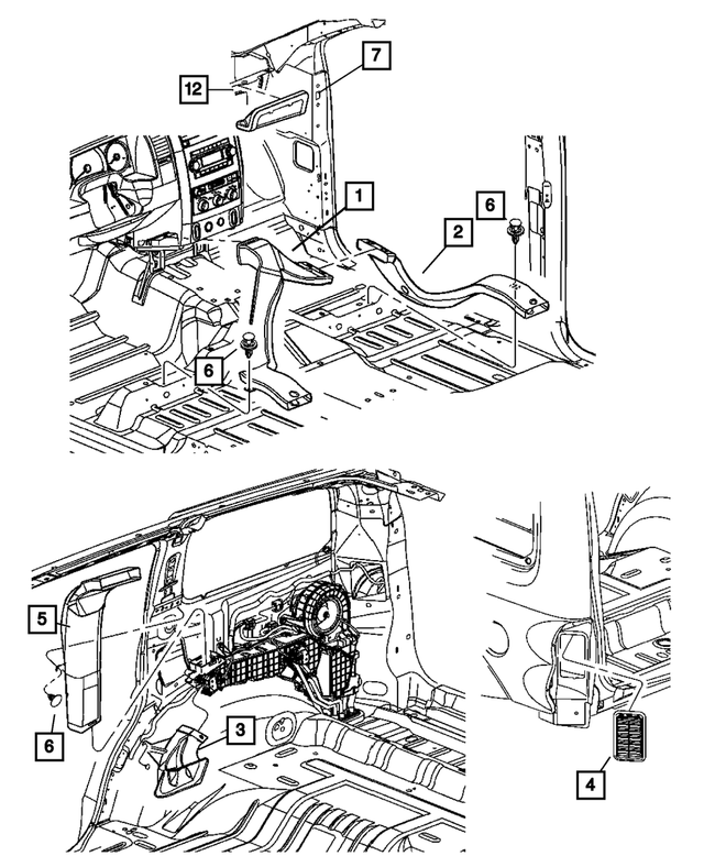 55056153AB - Air Conditioning &amp; Heater: A/c And Heater Unit Adapter for Mopar Image image