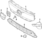 40013565 - Body: Upper Grille for Volvo: C40 Recharge, EC40, XC40 Recharge Image