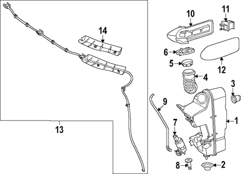 Washer Components for 2023 Mercedes-Benz EQS 450 SUV #0