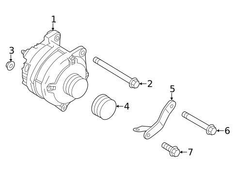 Alternator for 2015 INFINITI Q50 #0