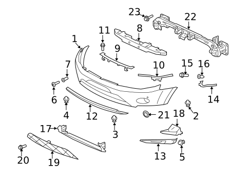 Bumper & Components - Front for 2007 Mitsubishi Outlander #0