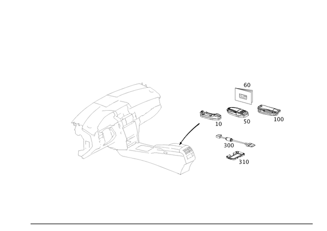 2048202351 - Telephony: Mount for Mercedes-Benz Image