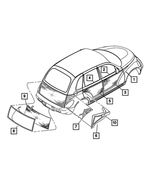 WT47AAAAB - Exterior Ornamentation: Fender Molding, Left for Chrysler: PT Cruiser Image
