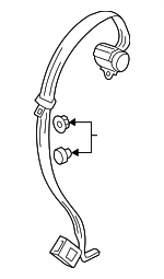 5C6857807DRAA - Electrical: Center Seat Belt for Volkswagen Image