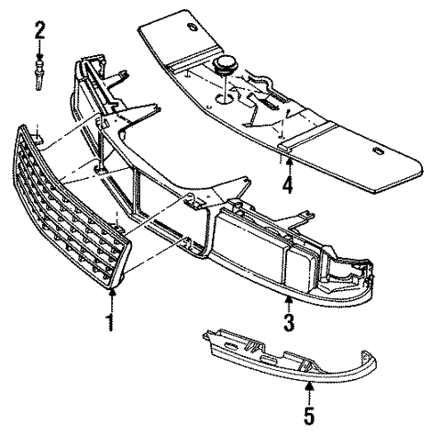 Grille & Components for 1994 Cadillac Seville #0