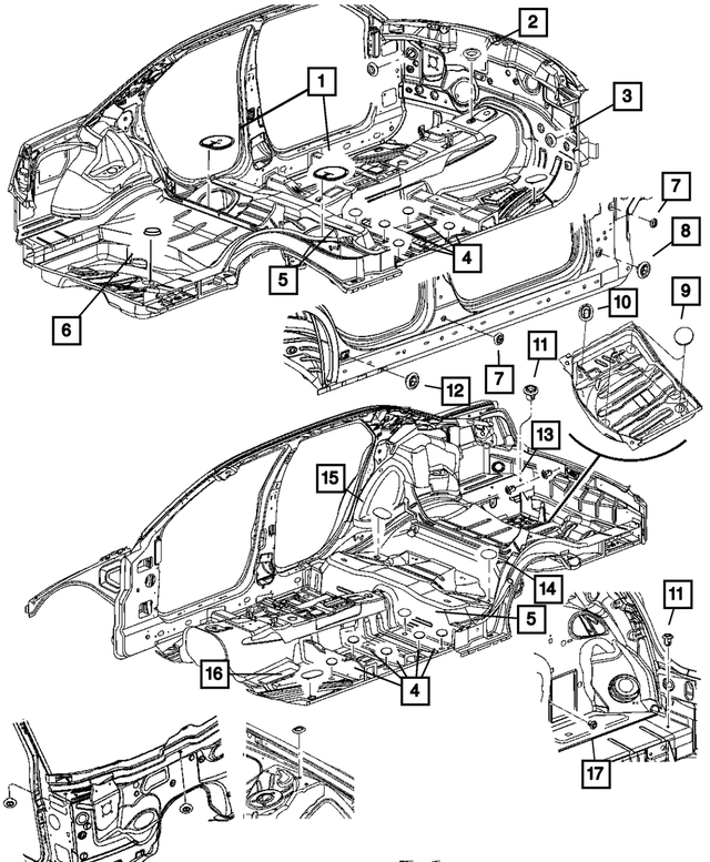 5112208AB - Body Sheet Metal Except Doors: Plug for Mopar Image
