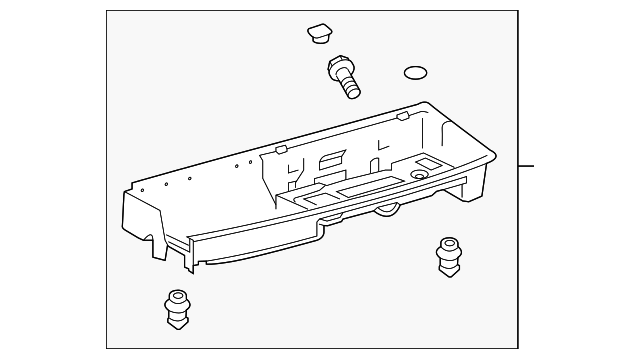 Genuine Toyota Rear Compartment part# 64993-0E110 for 2014-2019 Toyota ...