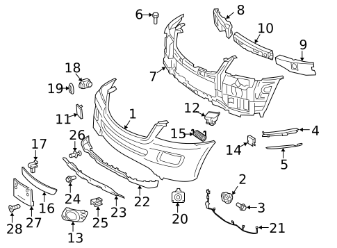 Bumper & Components - Front for 2009 Mercedes-Benz ML320 #1
