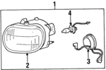 8121024040 - Electrical: Fog Lamp Assembly for Lexus: SC300, SC400 Image