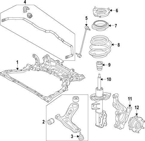Front Suspension for 2025 Toyota bZ4X #0