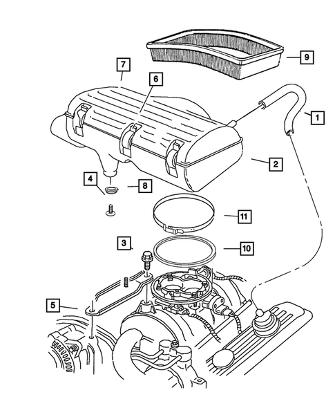 Air Cleaner for 2001 Dodge Ram 2500 #4