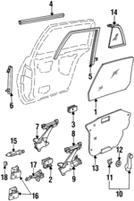 22656324 - Body: Movable Glass for Buick: Skylark | Oldsmobile: Achieva | Pontiac: Grand Am Image image