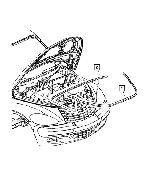 Hood & Hood Release for 2006 Chrysler PT Cruiser #1