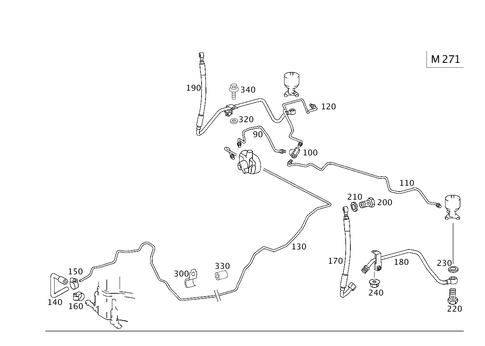 Rear Line Arrangement in Case of Self-Levelling Device for 2005 Mercedes-Benz C240 #0