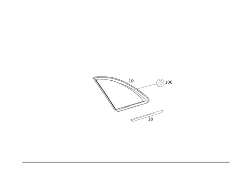 Rear-Side Window for 2015 Mercedes-Benz B Electric Drive #0