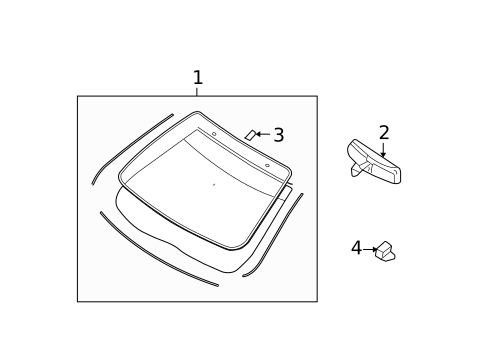 Glass - Windshield for 2008 Mercury Milan #0