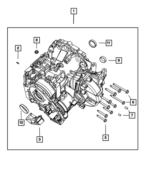 Case, Extension, Oil Pan, and Indicator (Dipstick) for 2009 Chrysler Town & Country #0