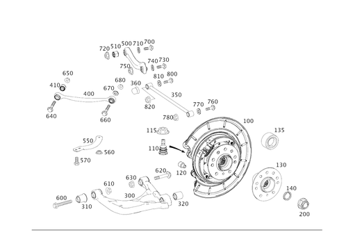 Rear Axle Mount for 2011 Mercedes-Benz R350 #0