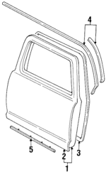 F1TZ7820758A - Body: Lower Weather-strip for Ford: Explorer | Mercury: Mountaineer Image