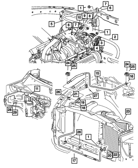 Air Conditioner and Heater Plumbing for 2006 Dodge Ram 1500 #1
