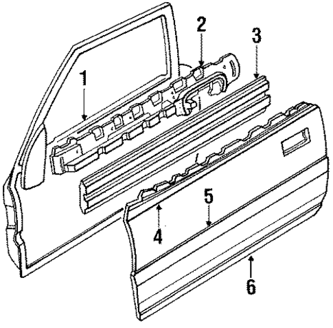 Door & Components for 1989 Honda CRX #0