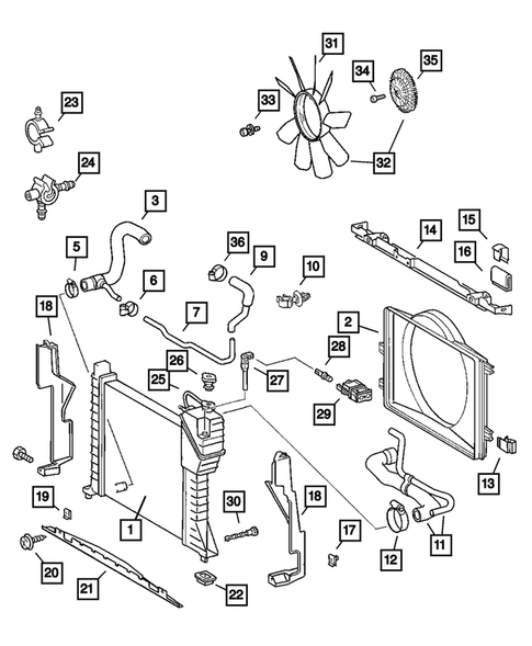 Radiator and Related Parts for 2005 Dodge Sprinter 2500 #0