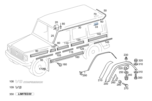 4646980500 - : Drip Rail for Mercedes-Benz Image