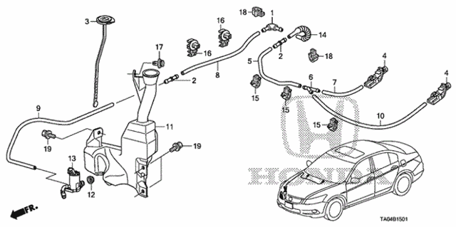Windshield Washer (2) for 2011 Honda Accord #0