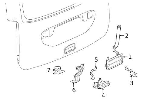 Lock & Hardware for 2007 Saturn Vue #2