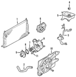 F5RZ8005H - Cooling System: Radiator for Ford: Contour | Mercury: Cougar, Mystique Image