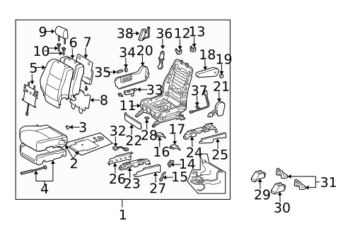 Front Seat Components for 2006 Lexus GX470 #1